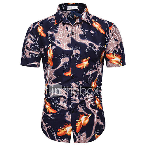 Heren Print Overhemd Bloemen Geometrisch Marineblauw Xl huismerk kopen in de aanbieding Heren Print Overhemd Bloemen Geometrisch Marineblauw Xl huismerk kopen in de aanbieding