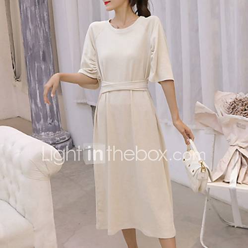 Midi A Line Dameslijn Dames Zwart Groen Beige S M L Xl huismerk kopen in de aanbieding