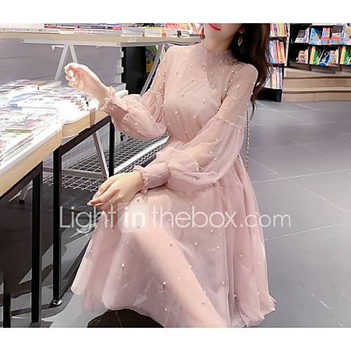 Damesshirt Met Knielengte Voor Vrouwen Blozend Roze Beige M huismerk kopen in de aanbieding