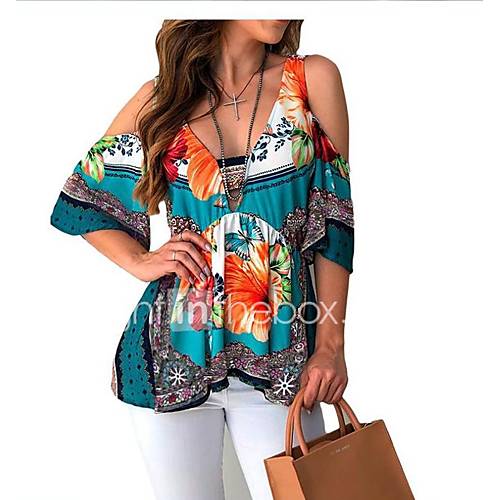 Dames Print Overhemd Bloemen huismerk kopen in de aanbieding Dames Print Overhemd Bloemen huismerk kopen in de aanbieding