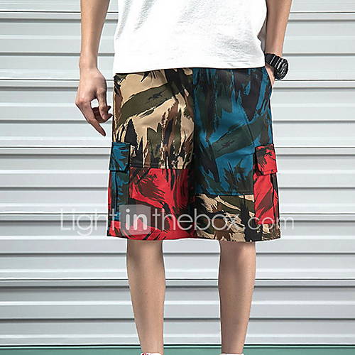 Heren Standaard Shorts Broek Print Regenboog huismerk kopen in de aanbieding