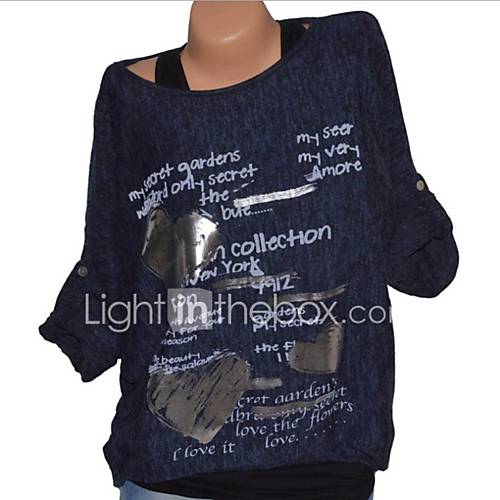 Dames Print T Shirt Letter Grijs Xxxl huismerk kopen in de aanbieding Dames Print T Shirt Letter Grijs Xxxl huismerk kopen in de aanbieding