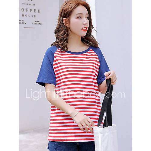 Dames Patchwork T Shirt Luipaard Rood huismerk kopen in de aanbieding