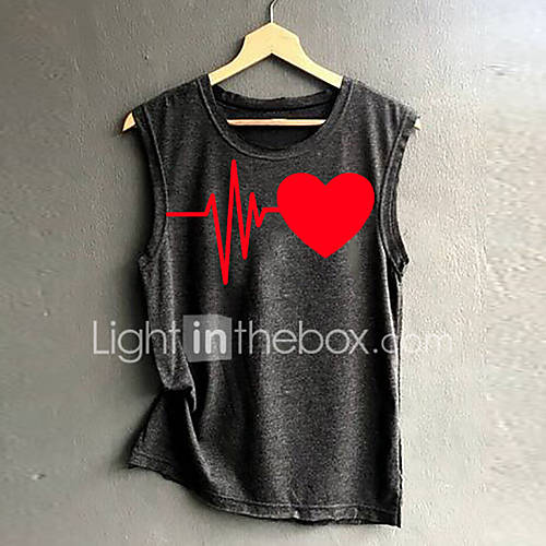 Dames Print Singlet Grafisch Donkergrijs huismerk kopen in de aanbieding