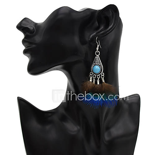 Dames Druppel Oorbellen Veer Sieraden Blauw Voor Toneel 1 Paar huismerk kopen in de aanbieding