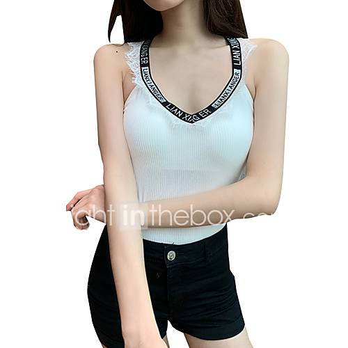 Dames Kant Singlet Effen Wit Een Maat huismerk kopen in de aanbieding Dames Kant Singlet Effen Wit Een Maat huismerk kopen in de aanbieding
