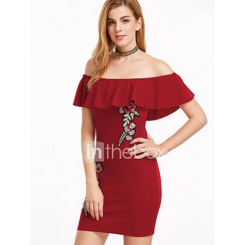 Dames Elegant Schede Jurk Bloemen Geborduurd Mini huismerk kopen in de aanbieding Dames Elegant Schede Jurk Bloemen Geborduurd Mini huismerk kopen in de aanbieding