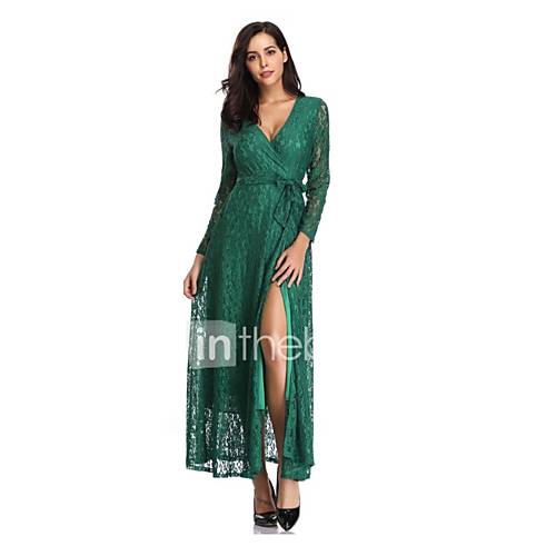 Dames Standaard Schede Jurk Effen Veters Maxi huismerk kopen in de aanbieding Dames Standaard Schede Jurk Effen Veters Maxi huismerk kopen in de aanbieding
