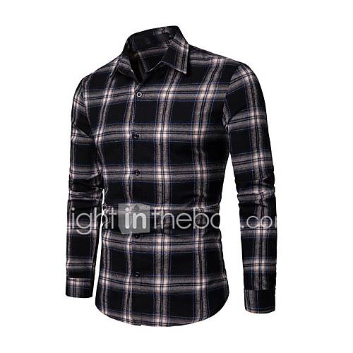 Heren Overhemd Blokken Bruin huismerk kopen in de aanbieding