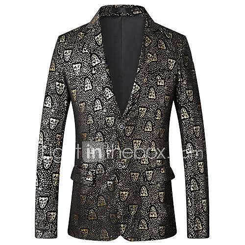 Heren Blazer Geometrisch Kleurenblok Dier Puntige Revers Rayon Polyester Goud Xxxl Xxxxl Xxxxxl huismerk kopen in de aanbieding Heren Blazer Geometrisch Kleurenblok Dier Puntige Revers Rayon Polyester Goud Xxxl Xxxxl Xxxxxl huismerk kopen in de aanbieding