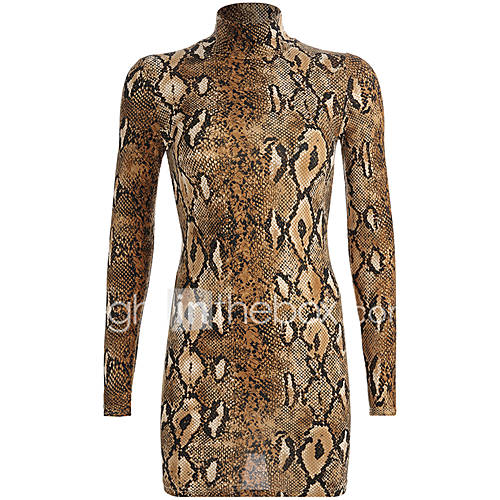 Dames Street Chic Elegant Bodycon Schede Jurk Dier Patchwork Print Mini huismerk kopen in de aanbieding Dames Street Chic Elegant Bodycon Schede Jurk Dier Patchwork Print Mini huismerk kopen in de aanbieding