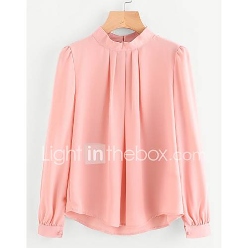 Dames Blouse Effen Lichtgroen huismerk kopen in de aanbieding