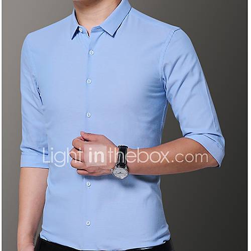 Heren Overhemd Effen Marineblauw Xxxl huismerk kopen in de aanbieding