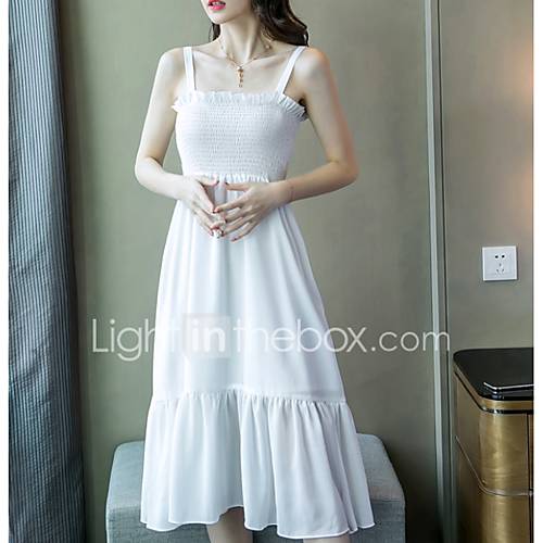 Midi A Line Damesriem Voor Dames Wit S M L Xl huismerk kopen in de aanbieding