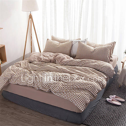 Dekbedovertrek Sets Effen Modern Polyster Garengeverfd 4 Deligbedding huismerk kopen in de aanbieding