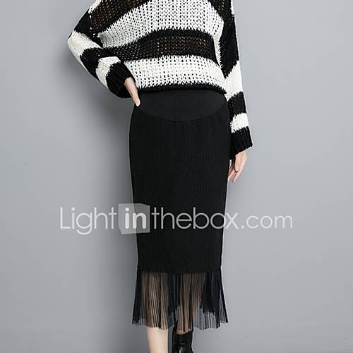 Dames Maxi Potloodrokken Effen Gekleurd huismerk kopen in de aanbieding