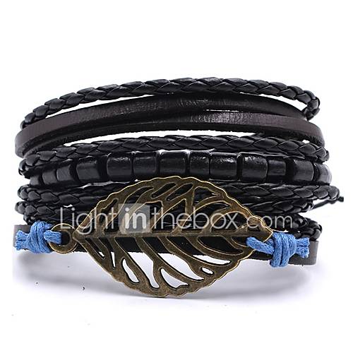 4Pcs Heren Meerlaags Kralenarmband Vintage Armbanden Oorbellen Armband Bladvorm Heel Simpel Uniek Ontwerp Klassiek Modieus Sieraden Zwart Voor Dagelijks School Straat Feestdagen huismerk kopen in de aanbieding 4Pcs Heren Meerlaags Kralenarmband Vintage Armbanden Oorbellen Armband Bladvorm Heel Simpel Uniek Ontwerp Klassiek Modieus Sieraden Zwart Voor Dagelijks School Straat Feestdagen huismerk kopen in de aanbieding