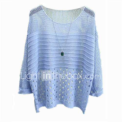 Dames Effen Lange Mouw Pullover Scoophals Zomer Blauw Wit Lichtgroen Een Maat huismerk kopen in de aanbieding Dames Effen Lange Mouw Pullover Scoophals Zomer Blauw Wit Lichtgroen Een Maat huismerk kopen in de aanbieding