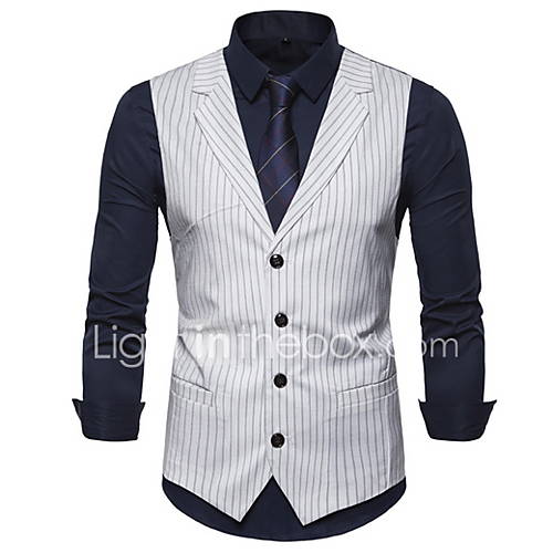 Heren Vest V Hals Polyester Zwart Marineblauw Grijs L Xl Xxl huismerk kopen in de aanbieding