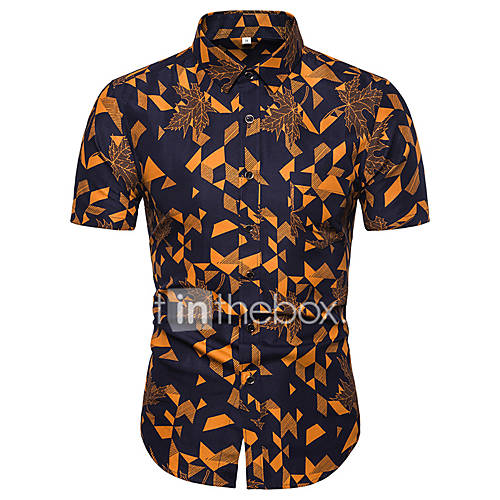 Heren Print Overhemd Geometrisch Zwart Xxxl huismerk kopen in de aanbieding