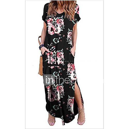 Dames Maxi T Shirt Jurk V Hals Wijn Lichtblauw Blozend Roze S M L Xl huismerk kopen in de aanbieding Dames Maxi T Shirt Jurk V Hals Wijn Lichtblauw Blozend Roze S M L Xl huismerk kopen in de aanbieding