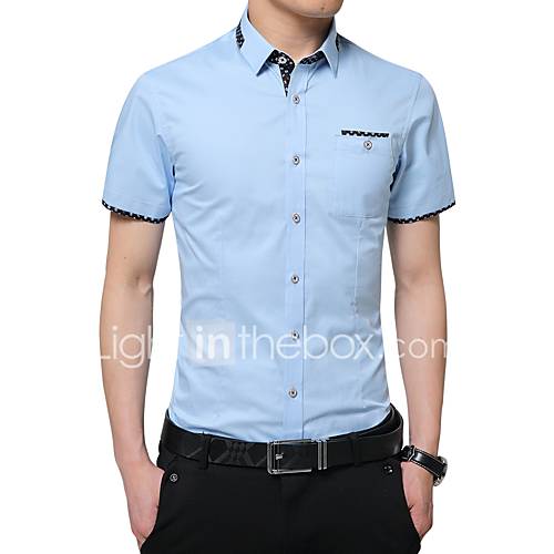 Heren Overhemd Kleurenblok Marineblauw Xxxl huismerk kopen in de aanbieding