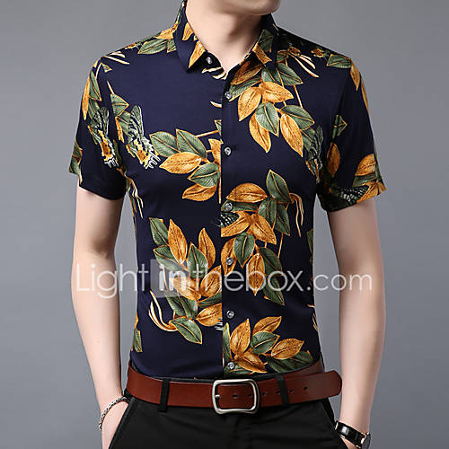 Heren Print Polo Bloemen Blauw Xl huismerk kopen in de aanbieding Heren Print Polo Bloemen Blauw Xl huismerk kopen in de aanbieding
