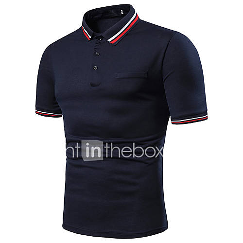 Heren Patchwork Polo Effen Wit huismerk kopen in de aanbieding