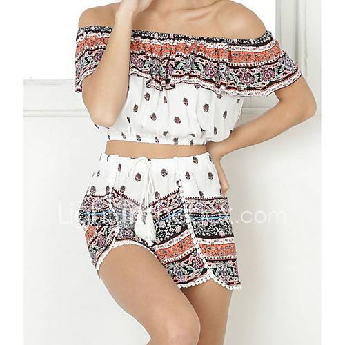 Dames Street Chic Blouse Pantalon Print Geometrisch huismerk kopen in de aanbieding