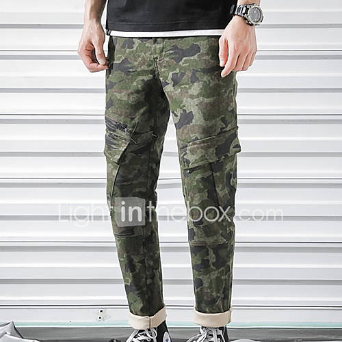 Heren Standaard Chinos Zwaar Katoen Broek Patroon Klaver huismerk kopen in de aanbieding