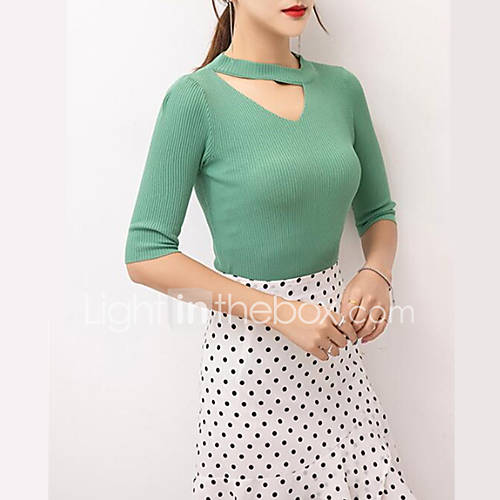 Dames Cut Out Patchwork T Shirt Effen Wit Een Maat huismerk kopen in de aanbieding