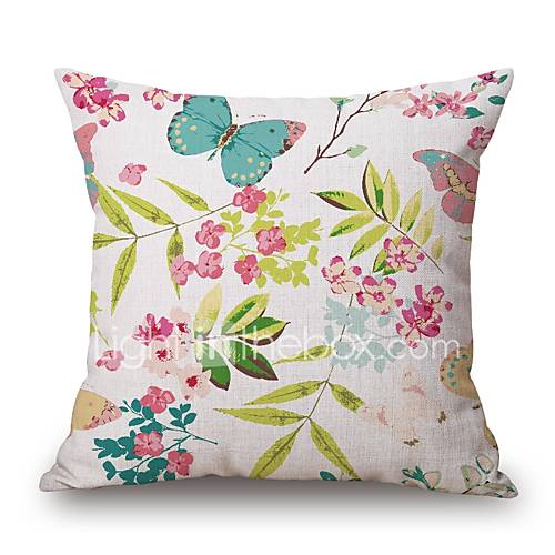 1 Stk Katoen Linnen Kussensloop Inzet Bomen Bladeren Rustiek Kussen Gooien huismerk kopen in de aanbieding