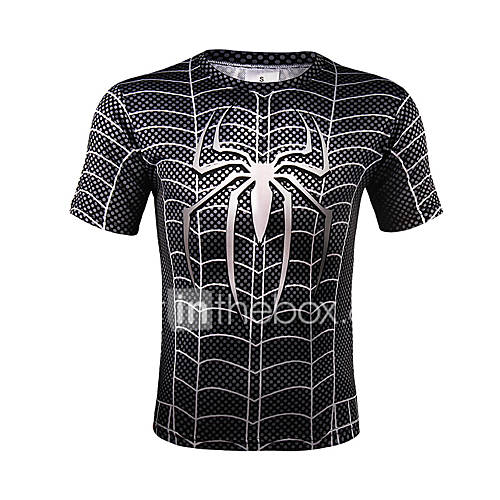 Heren Print T Shirt 3D Dier Zwart Xl huismerk kopen in de aanbieding