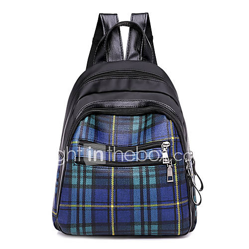 Dames Tassen Nylon Rugzak Rits Effen Kleur Blauw huismerk kopen in de aanbieding