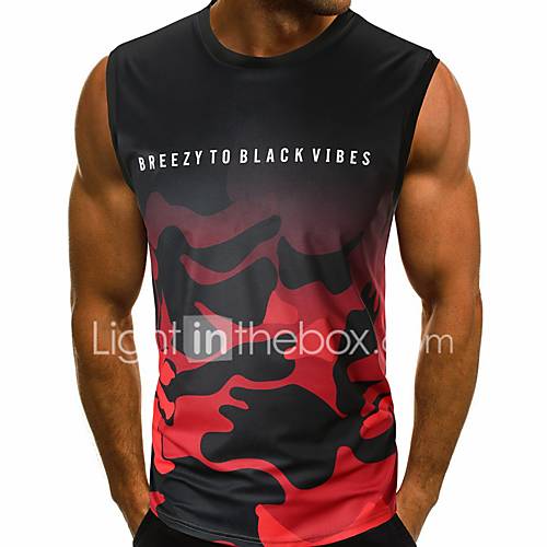 Heren Print Singlet Kleurenblok Camouflage Wit huismerk kopen in de aanbieding