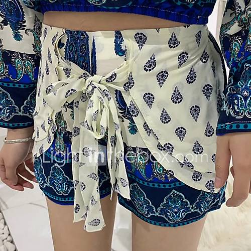 Dames Standaard Shorts Broek Print Wit huismerk kopen in de aanbieding