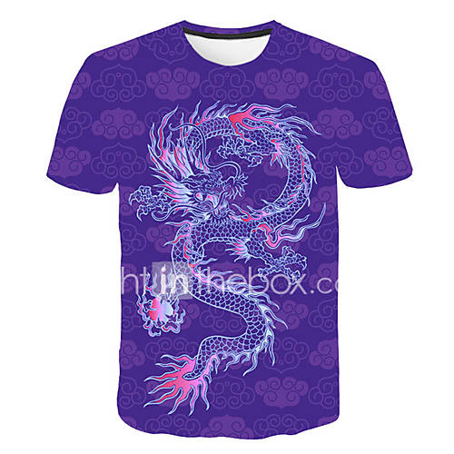 Heren Print T Shirt Kleurenblok Dier huismerk kopen in de aanbieding Heren Print T Shirt Kleurenblok Dier huismerk kopen in de aanbieding