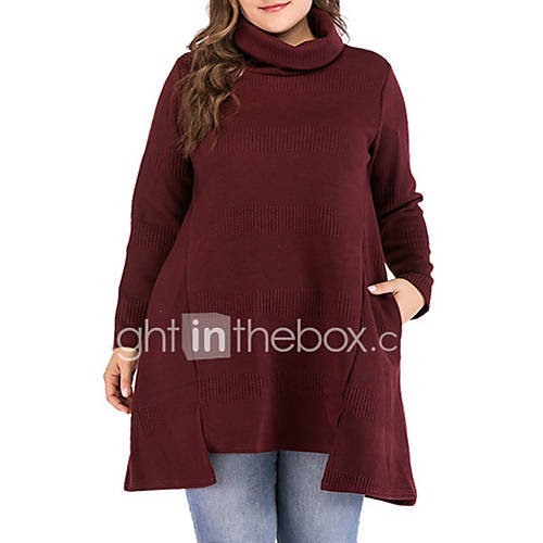 Dames Effen Lange Mouw Pullover Coltrui Wijn Xl Xxl Xxxl huismerk kopen in de aanbieding Dames Effen Lange Mouw Pullover Coltrui Wijn Xl Xxl Xxxl huismerk kopen in de aanbieding