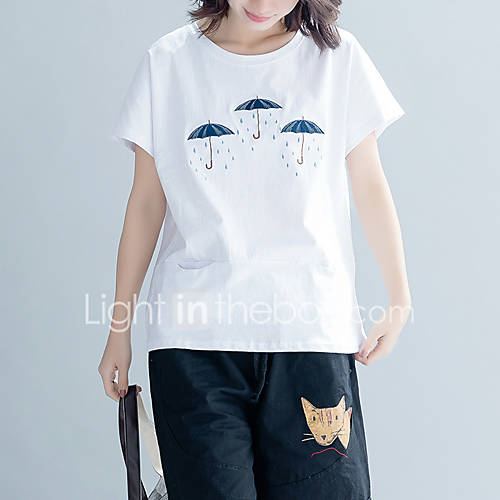 Dames T Shirt Grafisch Wit huismerk kopen in de aanbieding