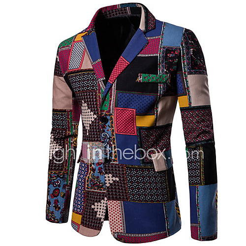 Heren Blazer Kleurenblok Ingesneden Revers Polyester Regenboog Xxl Xxxl Xxxxl huismerk kopen in de aanbieding Heren Blazer Kleurenblok Ingesneden Revers Polyester Regenboog Xxl Xxxl Xxxxl huismerk kopen in de aanbieding
