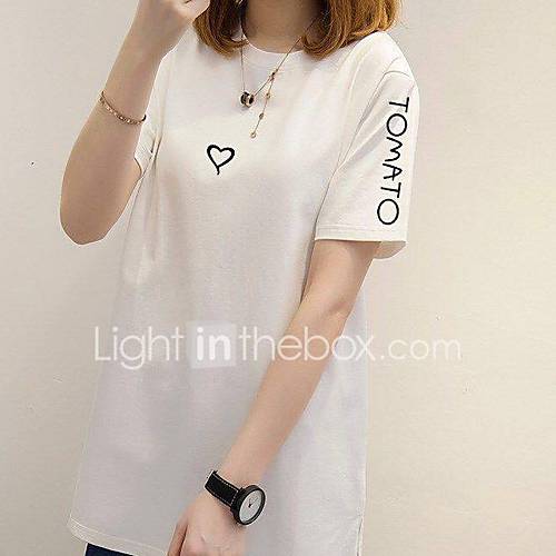 Dames Print T Shirt Effen Grafisch Letter Zwart Xl huismerk kopen in de aanbieding Dames Print T Shirt Effen Grafisch Letter Zwart Xl huismerk kopen in de aanbieding