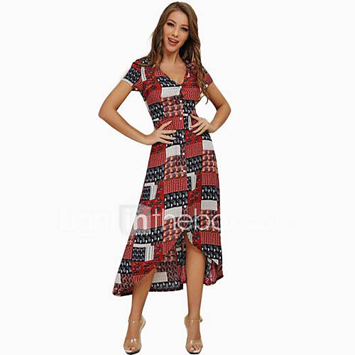 Dames Standaard Boho Schede Jurk Effen Geometrisch Tribal Ruche Patchwork Midi huismerk kopen in de aanbieding Dames Standaard Boho Schede Jurk Effen Geometrisch Tribal Ruche Patchwork Midi huismerk kopen in de aanbieding