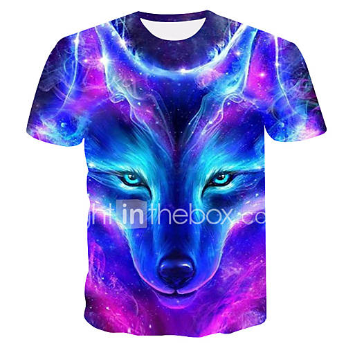 Heren T Shirt 3D Dier Regenboog huismerk kopen in de aanbieding Heren T Shirt 3D Dier Regenboog huismerk kopen in de aanbieding