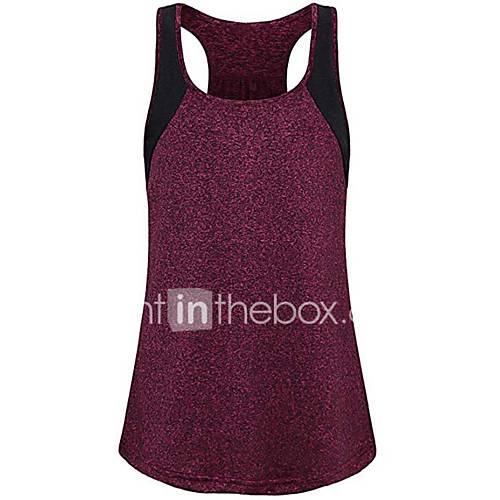 Dames Racerback Patchwork Singlet Effen Kleurenblok Zwart huismerk kopen in de aanbieding