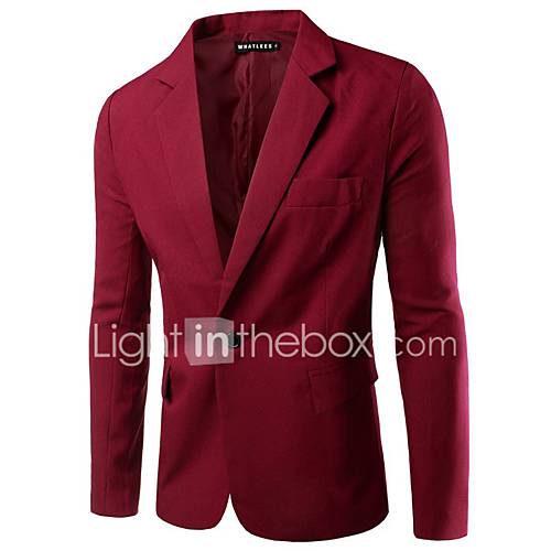 Heren Blazer Effen Overhemdkraag Polyester Wijn Licht Blauw Khaki Xl Xxl Xxxl huismerk kopen in de aanbieding Heren Blazer Effen Overhemdkraag Polyester Wijn Licht Blauw Khaki Xl Xxl Xxxl huismerk kopen in de aanbieding