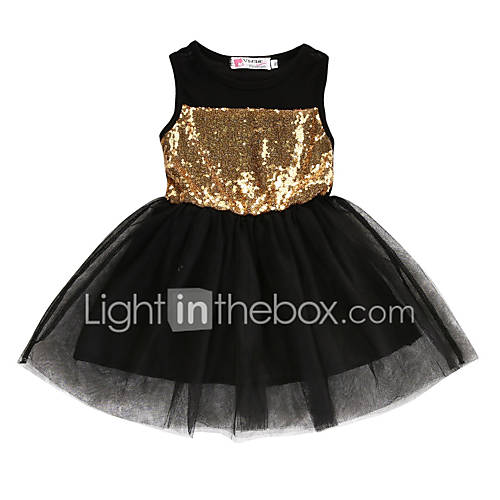 Kinderen Peuter Meisjes Kleurenblok Jurk Zwart huismerk kopen in de aanbieding