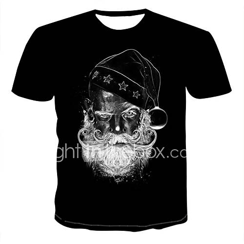 Heren Print T Shirt Kleurenblok 3D Portret Zwart Xxxxl huismerk kopen in de aanbieding Heren Print T Shirt Kleurenblok 3D Portret Zwart Xxxxl huismerk kopen in de aanbieding