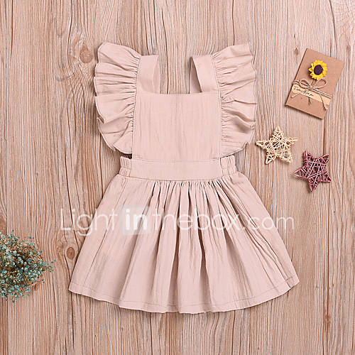 Baby Meisjes Boho Street Chic Effen Blote Rug Ruche Mouwloos Boven De Knie Linnen Jurk Beige huismerk kopen in de aanbieding Baby Meisjes Boho Street Chic Effen Blote Rug Ruche Mouwloos Boven De Knie Linnen Jurk Beige huismerk kopen in de aanbieding