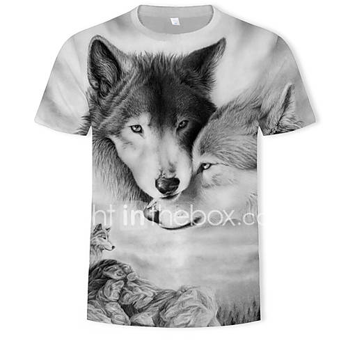 Heren Print T Shirt 3D Dier Wit Xxxl huismerk kopen in de aanbieding Heren Print T Shirt 3D Dier Wit Xxxl huismerk kopen in de aanbieding