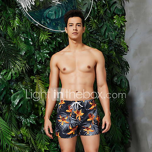 Heren Actief Shorts Broek Print Zwart huismerk kopen in de aanbieding